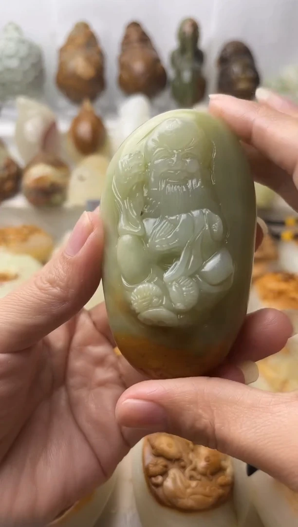 石材方解石棉纹正常不退换寿星