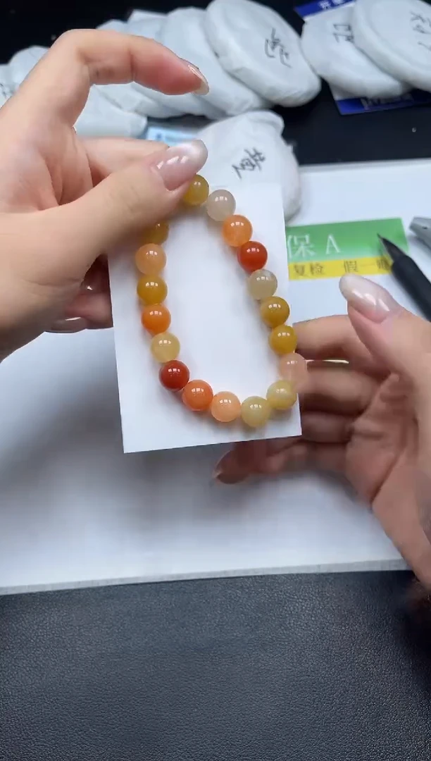 未镶嵌手镯石英质玉金丝玉小m卡10手链【花纹随机】