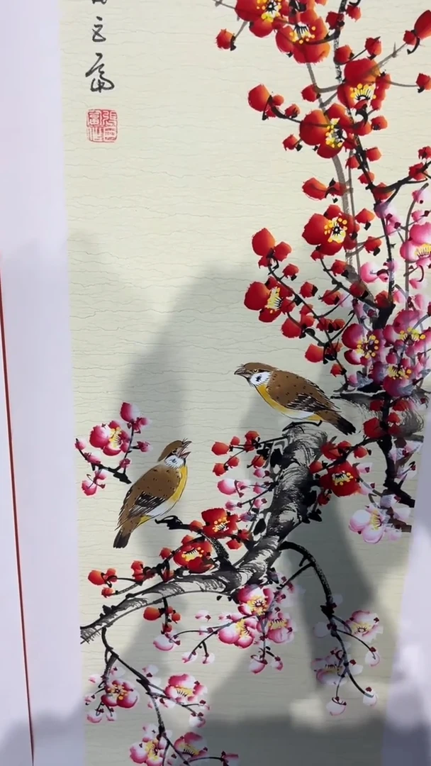 国画张巨富 工笔花鸟四条屏