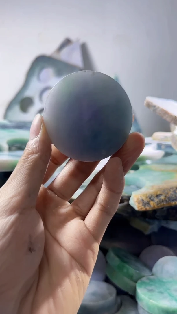 翡翠裸石 缅甸翡翠A货陈8065