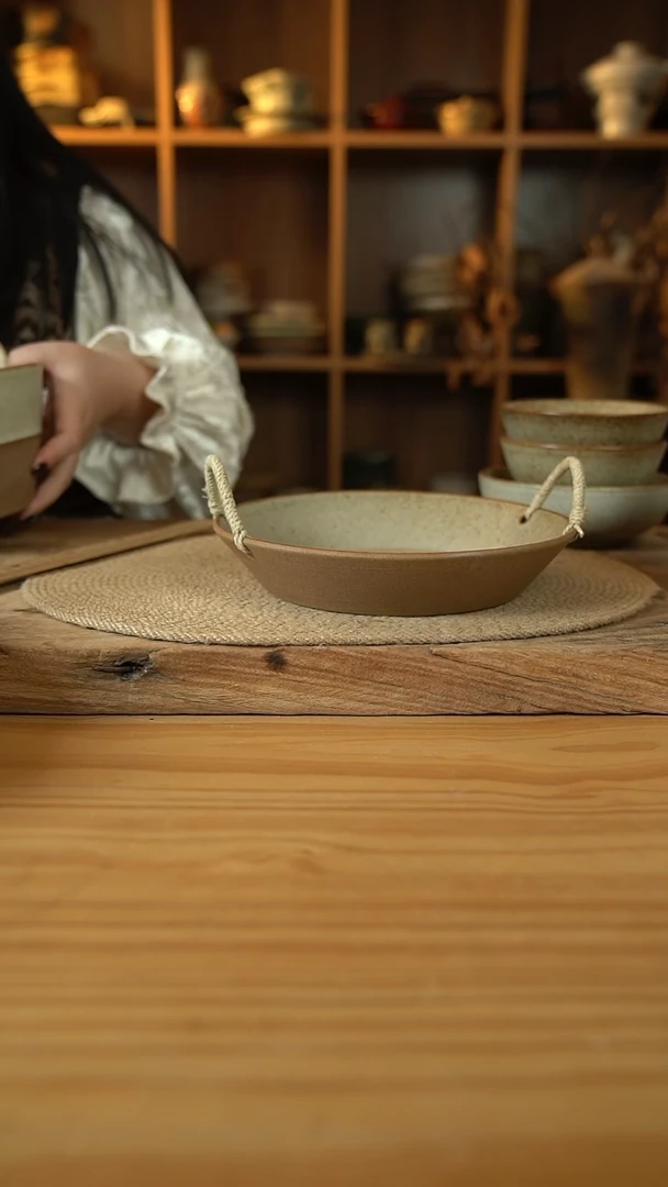 奶奶系列的9英寸麻绳盘1个