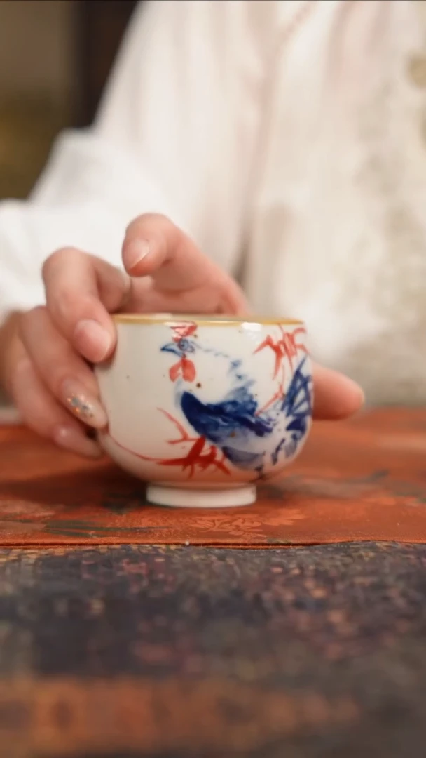 杯景德镇陶瓷杯碗柴烧多人