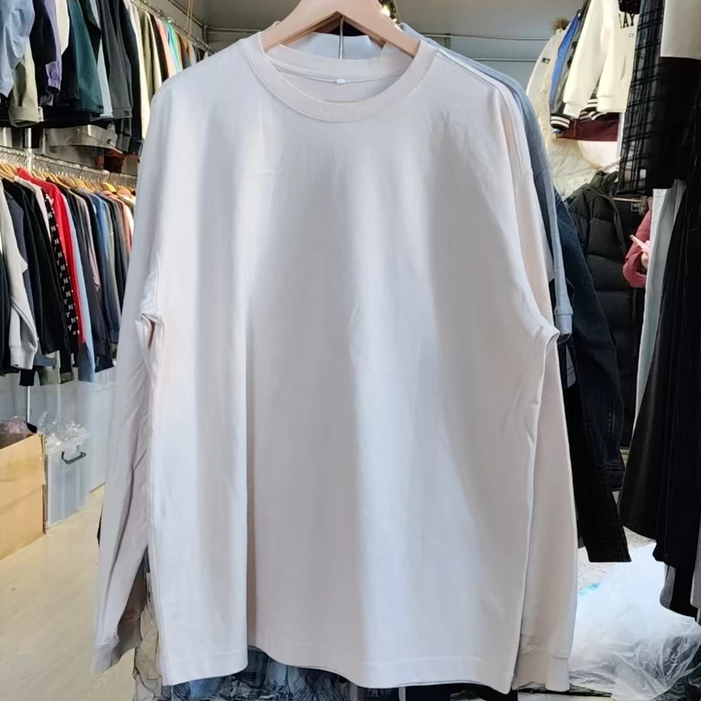 韩单J家长袖T恤运动休闲时尚百搭圆领纯色