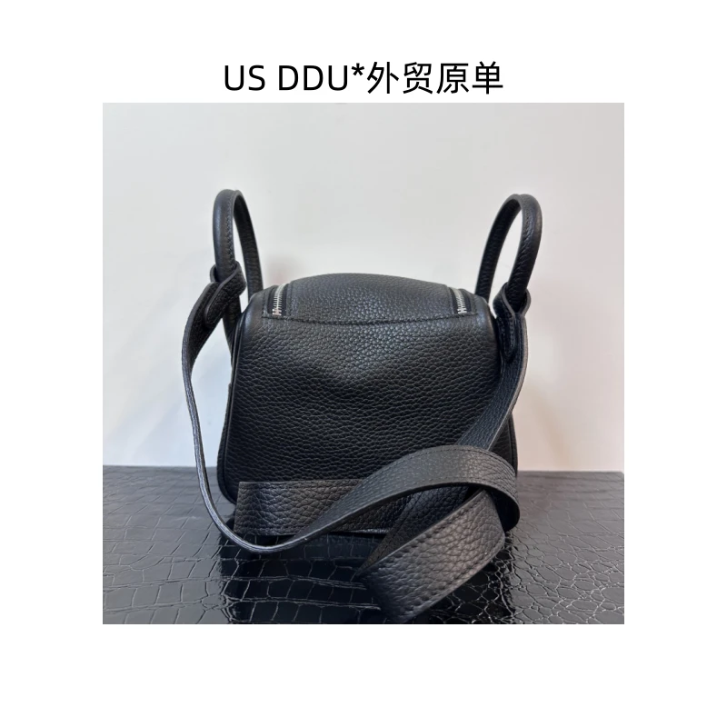 A181 黑色银扣琳迪19TC皮手提斜挎包1235/D014