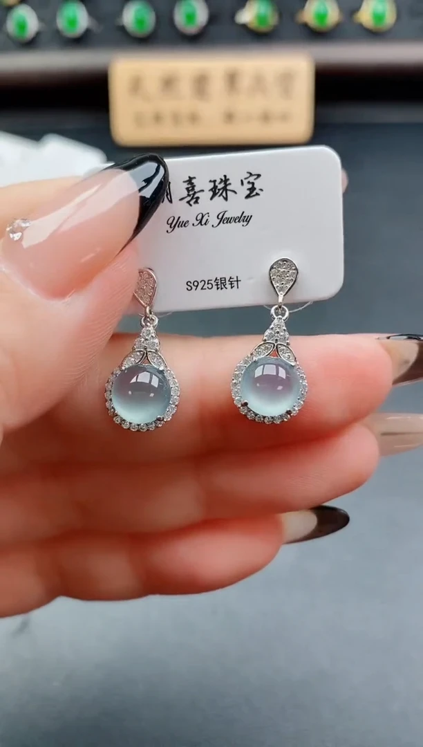 银S925镶嵌戒指翡翠1