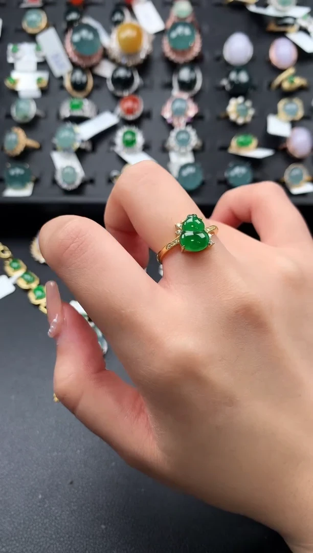 【闪购商品】翡翠戒指银S925镶嵌52141