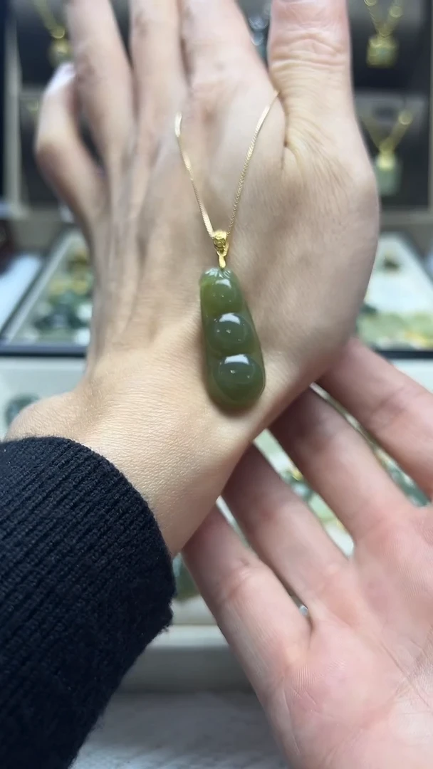 吊坠(不含链)银S925镶嵌和田玉吊坠(不含链) 银S925镶嵌 和田玉