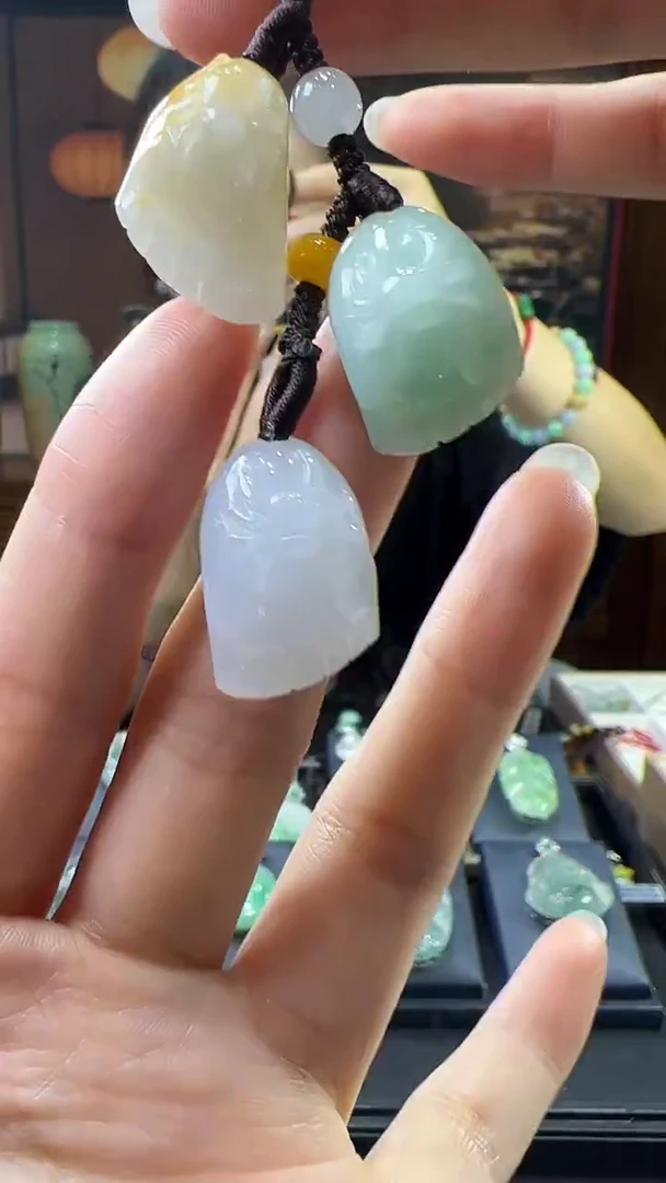 未镶嵌挂件翡翠脚丫包挂