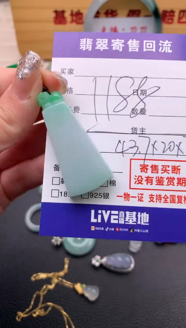 翡翠未镶嵌颈饰21013797