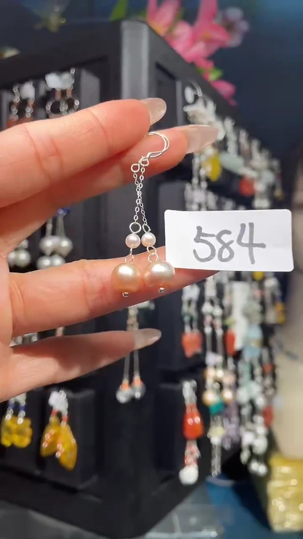 银S925镶嵌耳饰紫晶喜欢拍