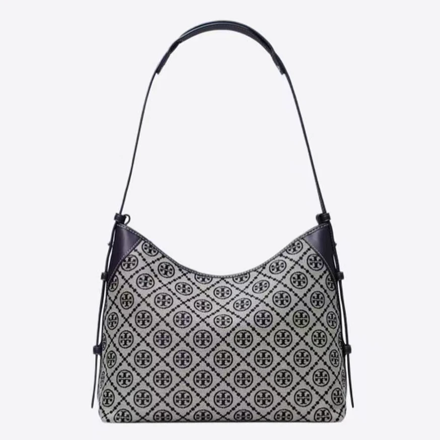 未使用 TORY BURCH/汤丽柏琦 老花hobo单肩包【静文】BG99000099