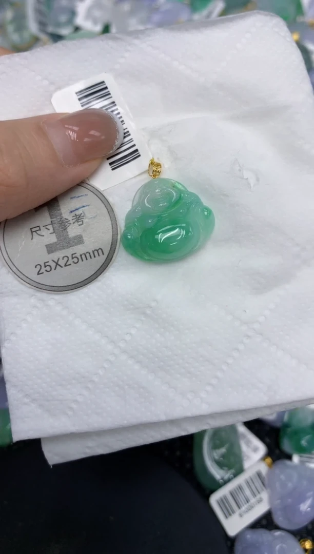 颈饰18K金镶嵌翡翠1111111