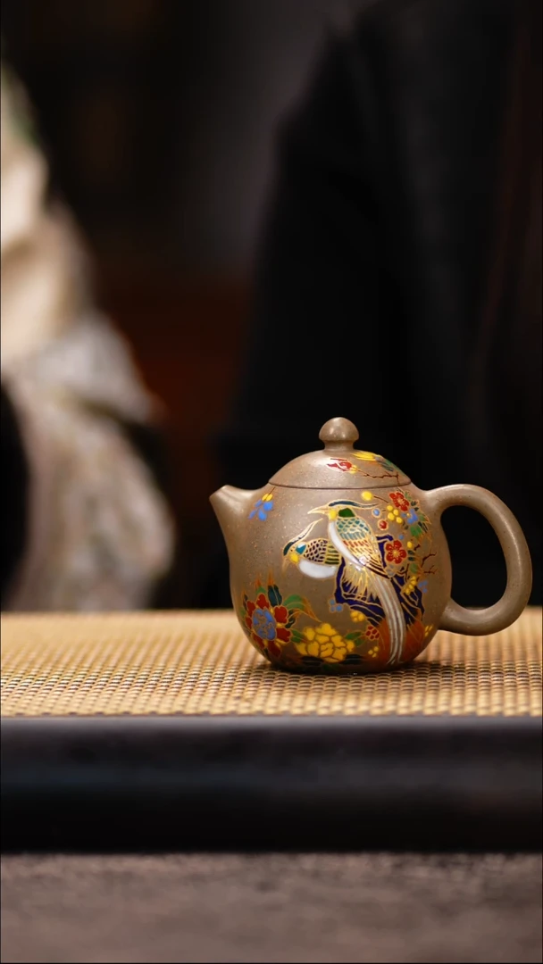 QMJ116段泥 珐琅龙蛋（双鸟）