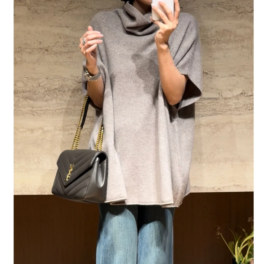 TANTAN 时尚宽松慵懒风秋季高领打底衫3466