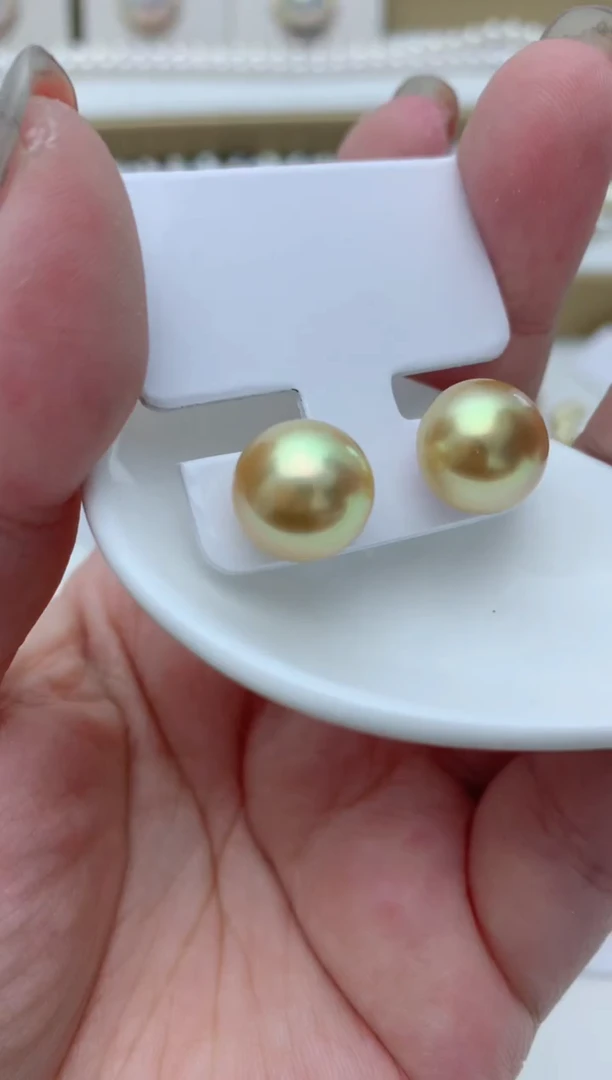 【闪购商品】海水珍珠耳饰18K金镶嵌e60