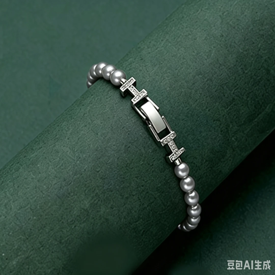 星辰大海】4.5-5MM淡水珍珠真多麻色极光灰色全珠手链