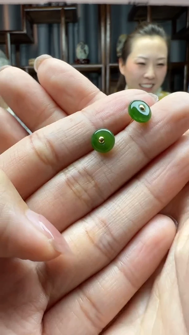 【闪购商品】和田玉颈饰18K金镶嵌耳饰  多样性发货拍一发一