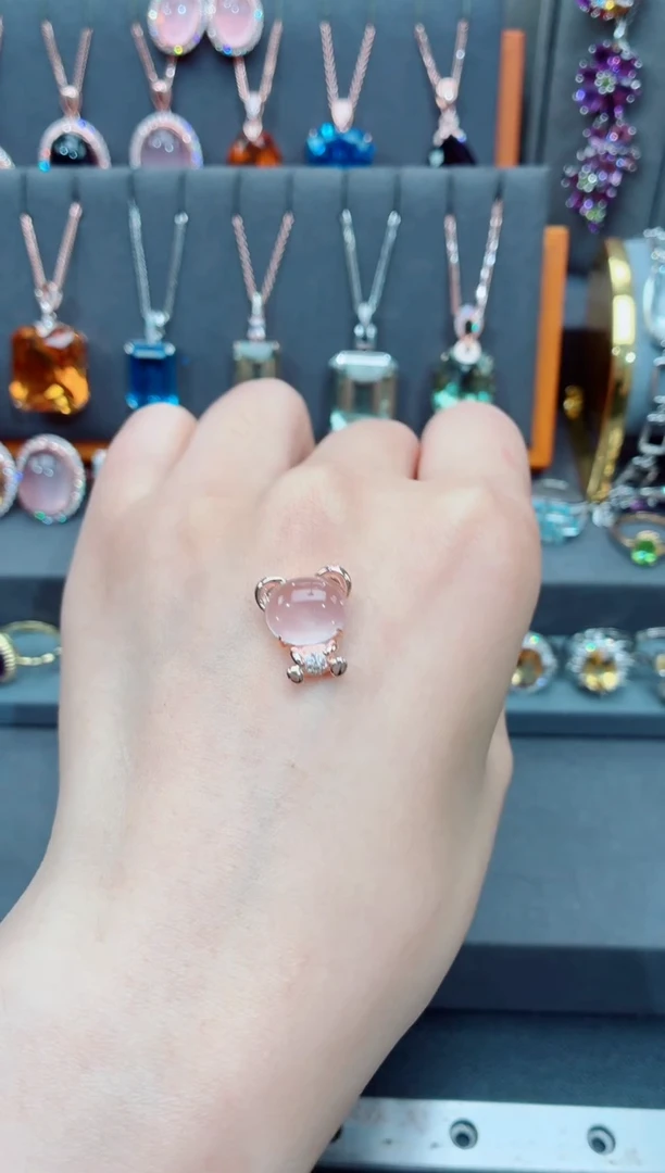 银S925镶嵌吊坠(赠链)水晶水晶吊坠