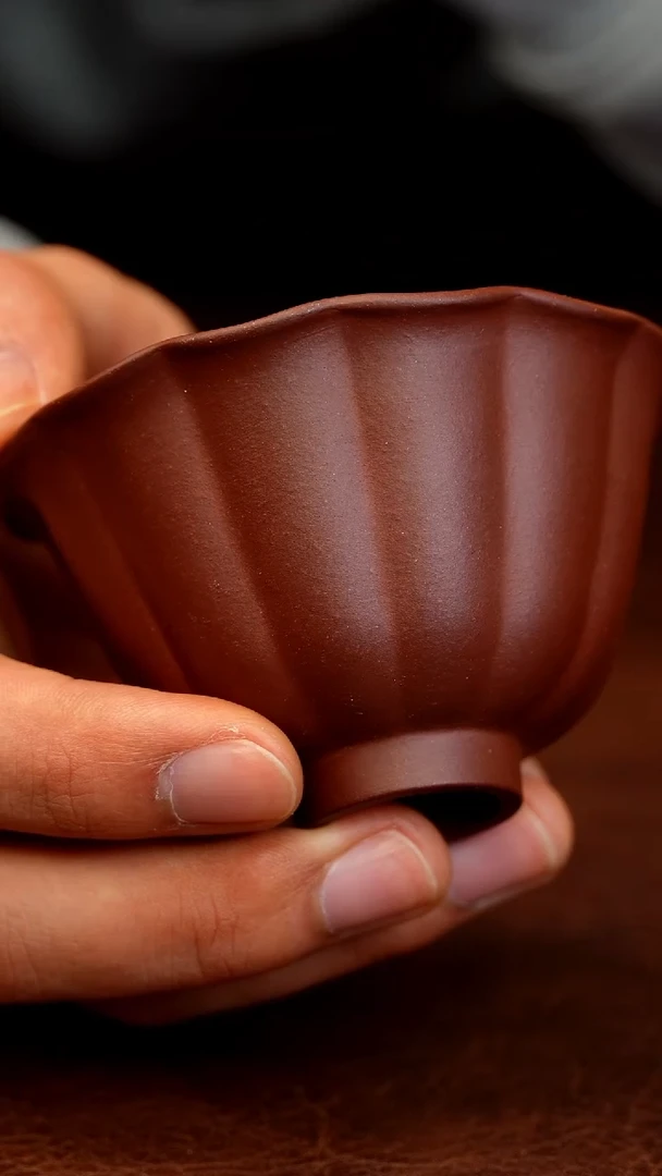 【闪购商品】紫砂茶杯静叶杯紫泥
