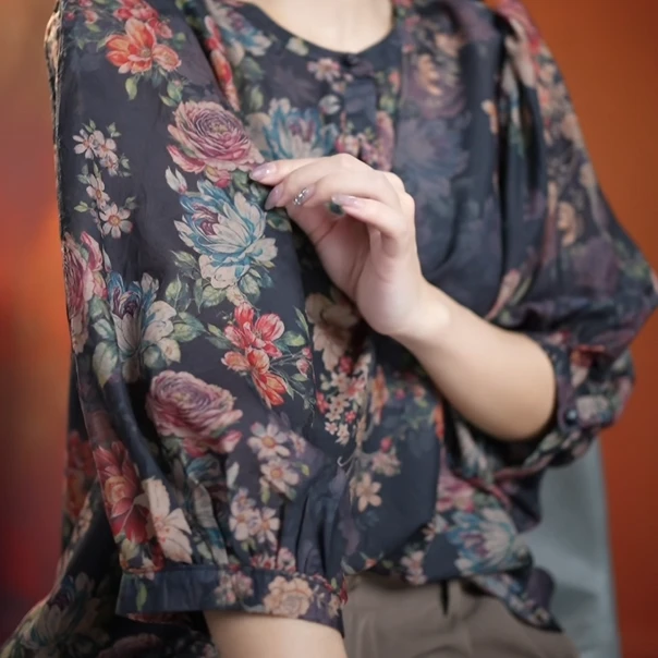 7.22-1【国色天香】新洋气时尚好看阔太舒适感上衣女装