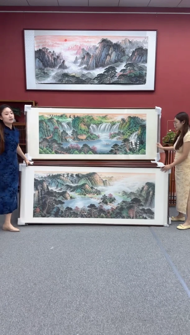 国画手绘 源远流长 219*88