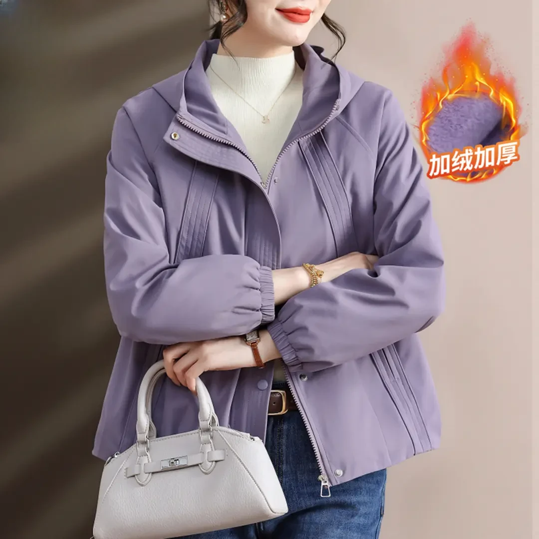 【加绒】50岁妈妈秋冬加绒外套2025新款大码休闲保暖中老年女厚棉袄