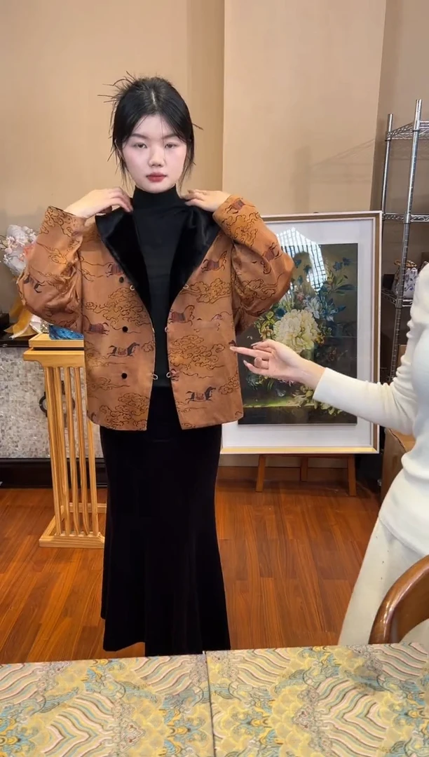刺绣S香云纱外套