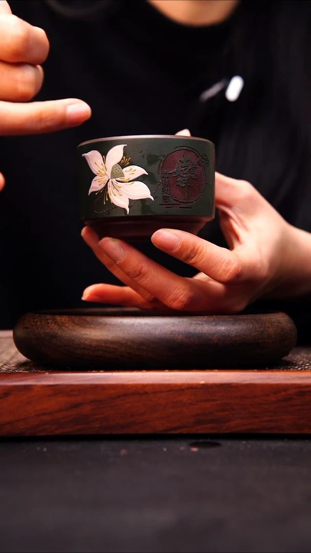 紫砂茶杯原矿紫砂主人杯