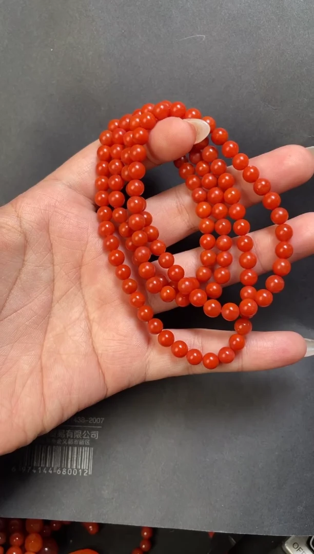 未镶嵌55南红玛瑙多圈---5+