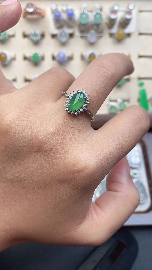 银S925镶嵌定制翡翠8568568