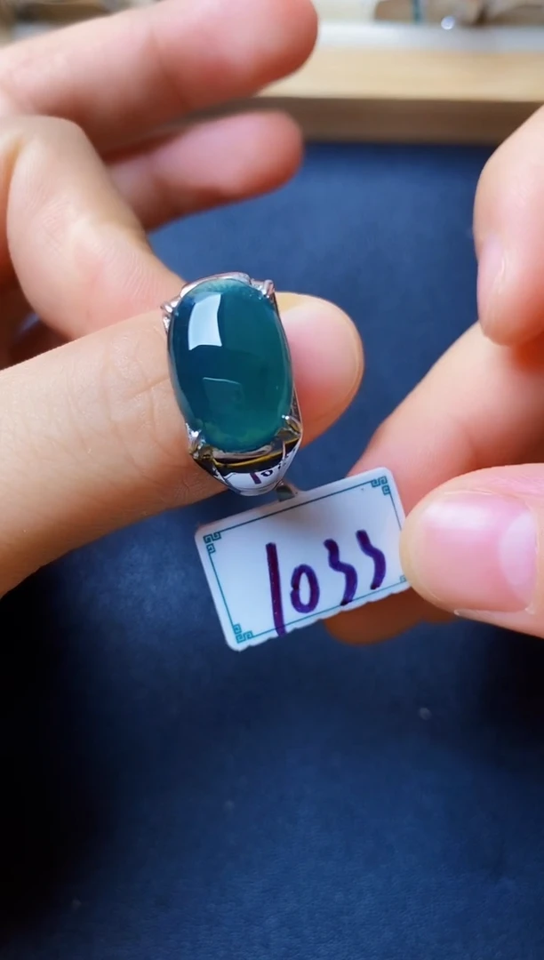 银S925镶嵌戒指翡翠222222222