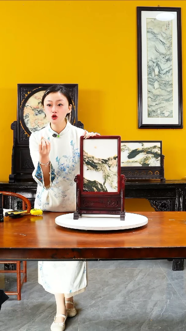 石材天然大理石画摆件