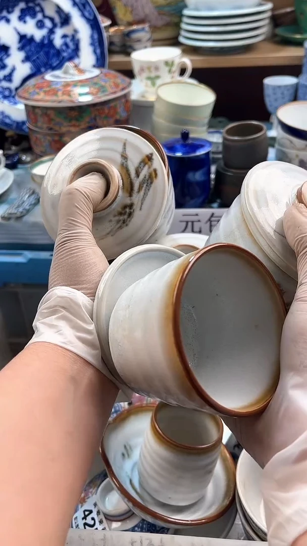 瓷片英歌瓷器满19.9包邮