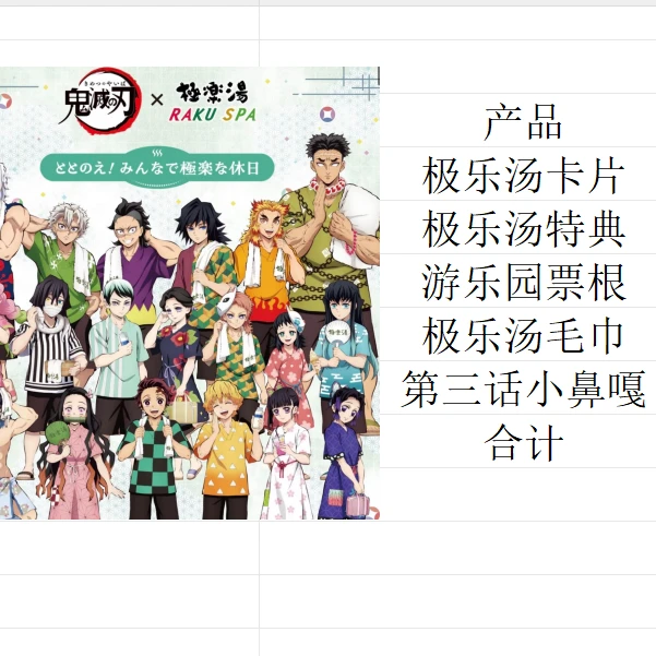 咖【81发】鬼灭之刃极乐汤毛巾特典小卡转转（代拆）