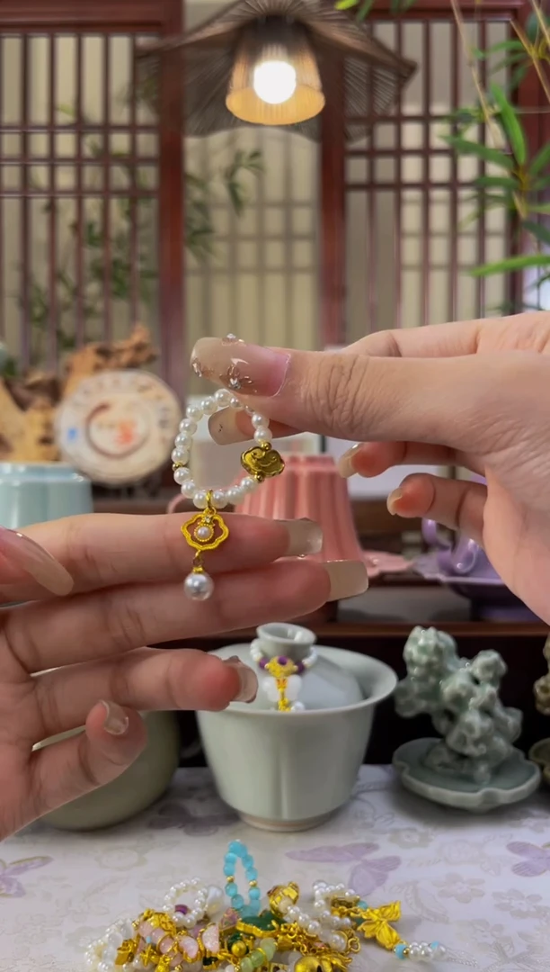 手工制作提溜白珍珠