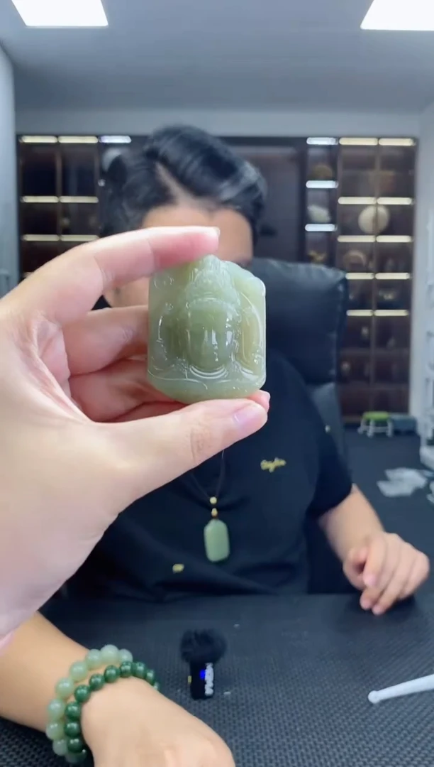 颈饰未镶嵌和田玉佛首吊坠清货3