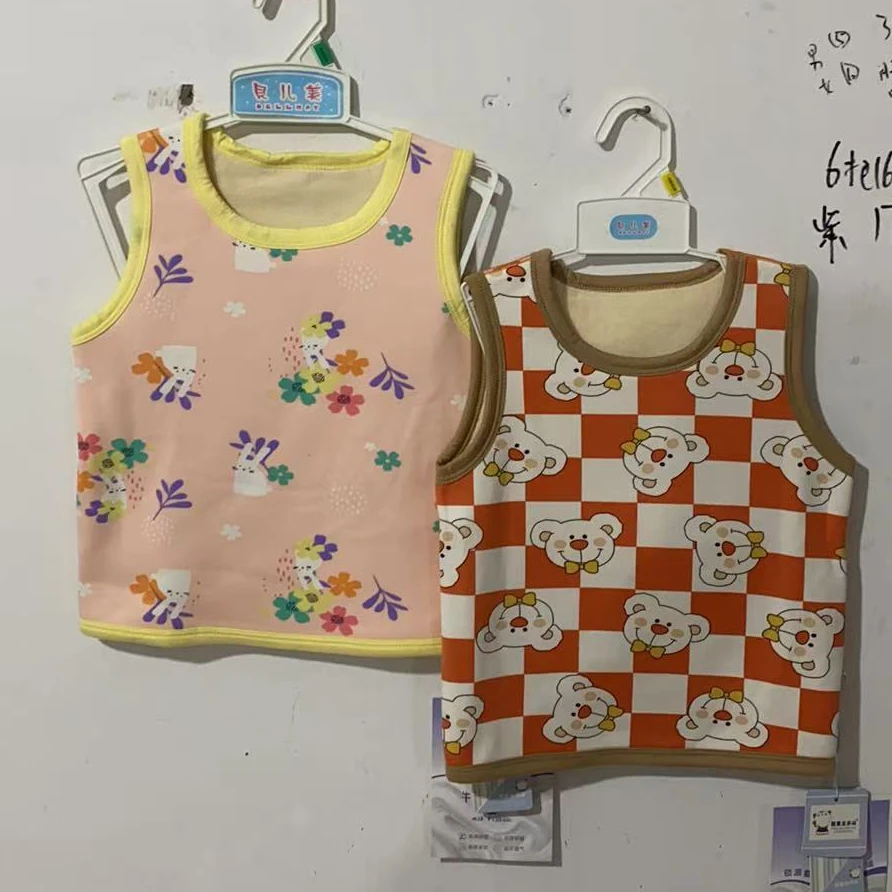 偏小1码 秋冬加绒护肚背心
