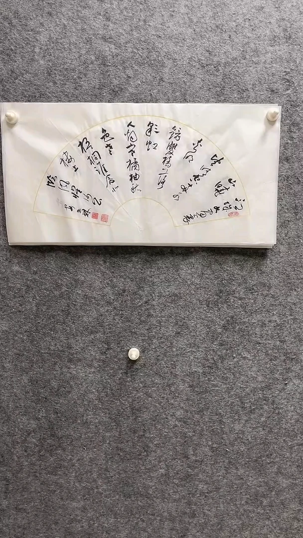 书法安世林老师书法扇面69*34