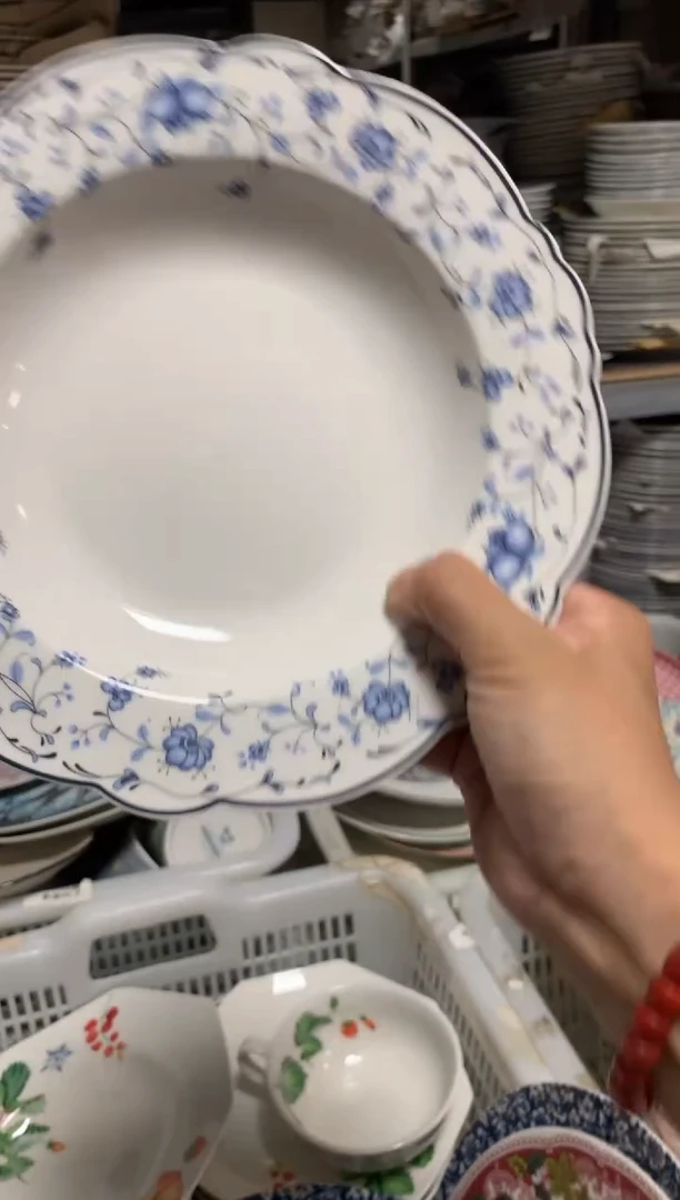 无款式陶瓷尾单CC096微瑕1个样品汤盘