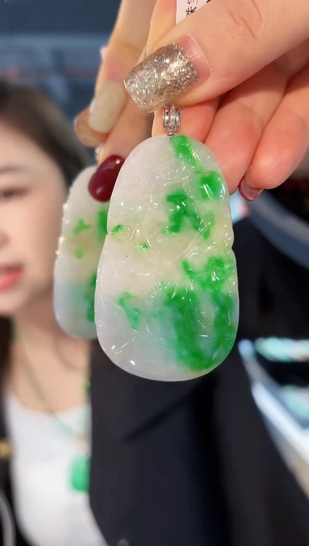 【闪购商品】翡翠颈饰18K金镶嵌缅料A货/支持复检/一件