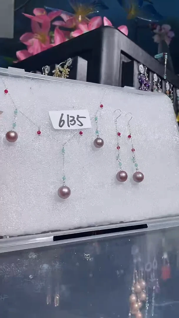 银S925镶嵌耳饰紫晶喜欢拍