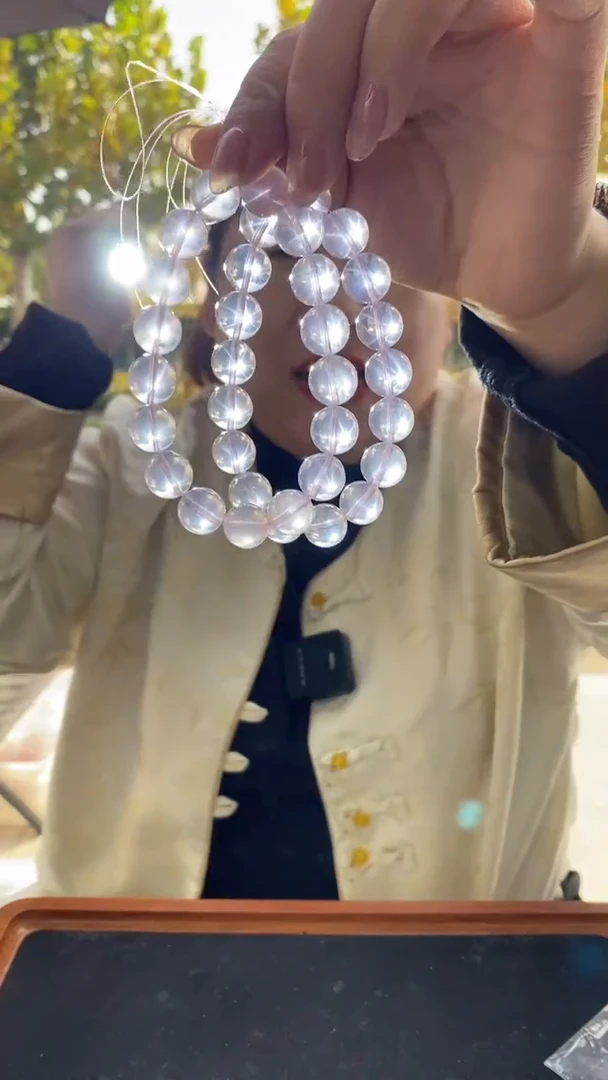 未镶嵌珠宝半成品水晶粉水晶手串12mD605多样性发其一