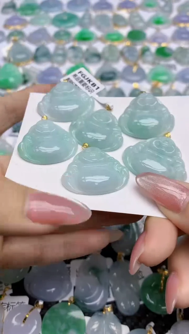 【闪购商品】翡翠挂件18K金镶嵌多样性发其一（发一个）