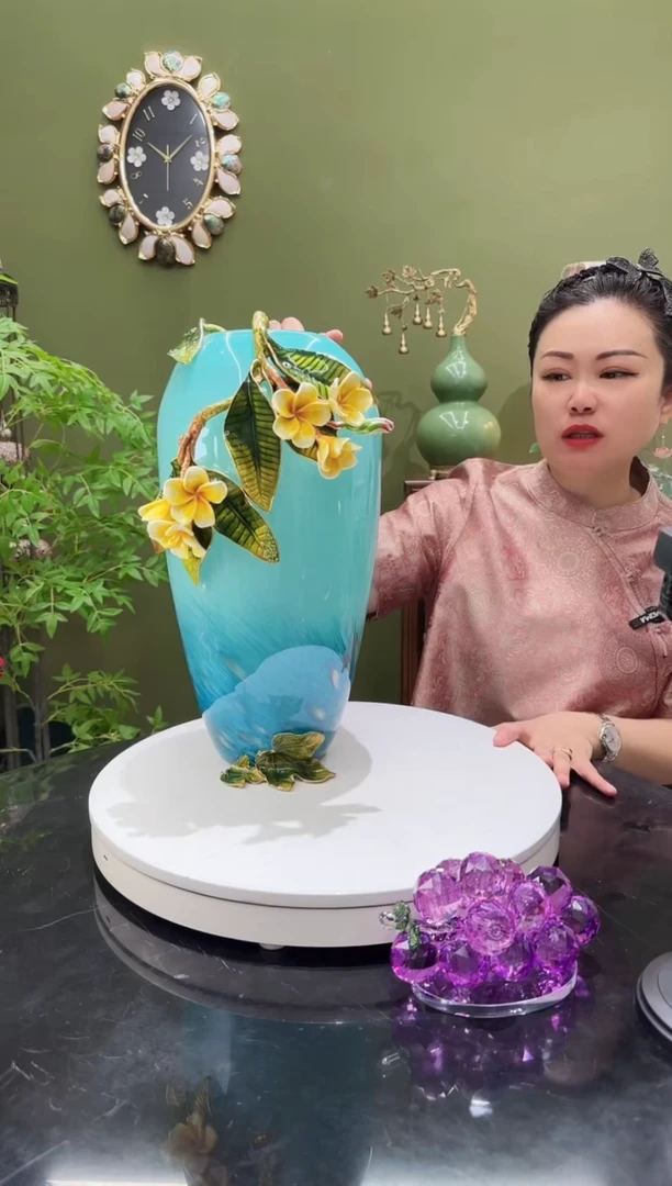 琉璃珐琅彩蝶恋花 花瓶大号