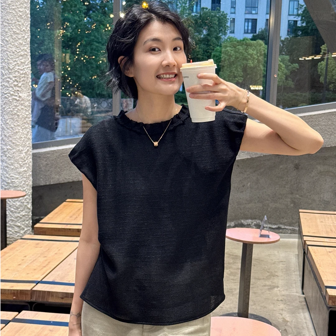 浪清/女装推荐 玉启娜独特别致显瘦上衣45003#