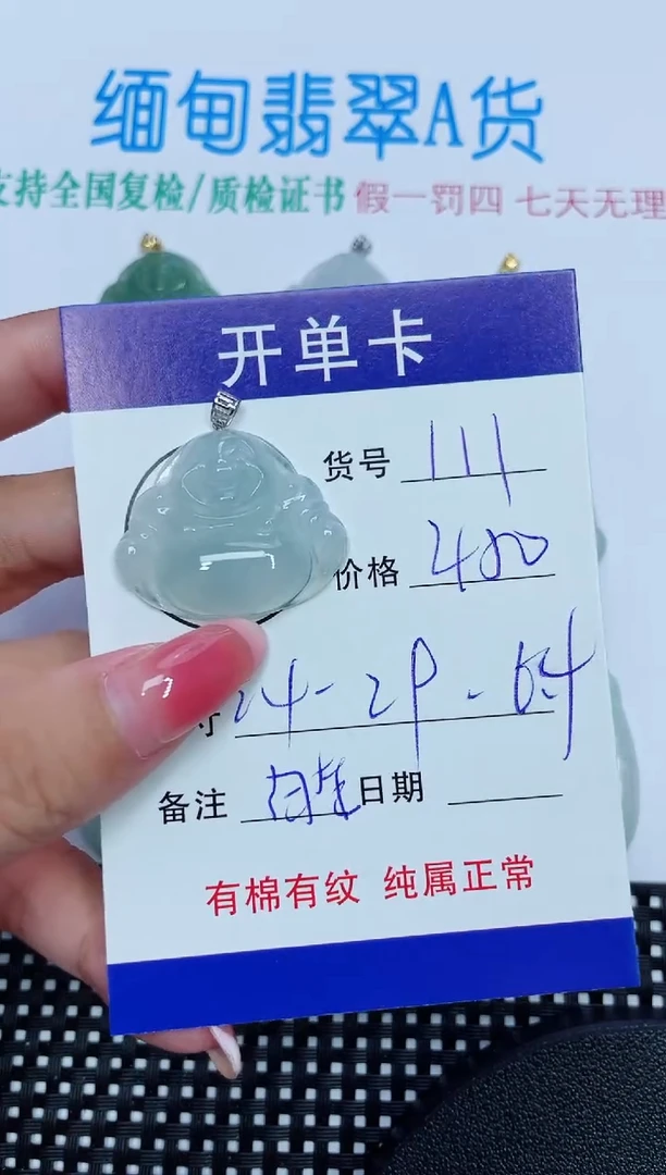 翡翠未镶嵌吊坠(赠链)111