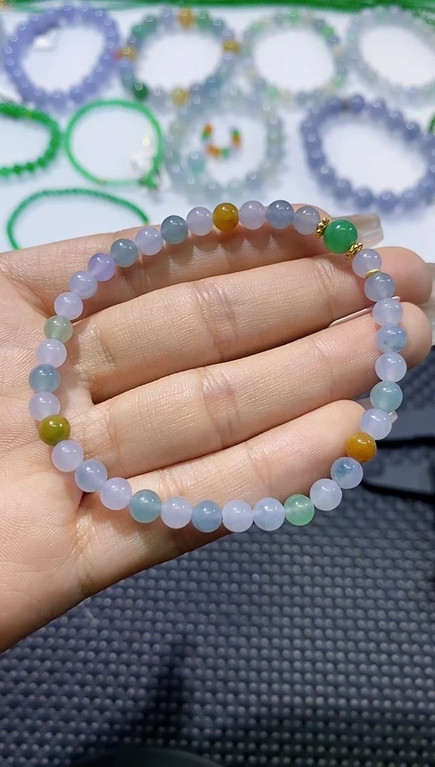 散珠翡翠卡5加多宝手串