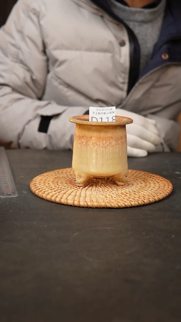 【闪购商品】瓷片118泥泥手工花盆