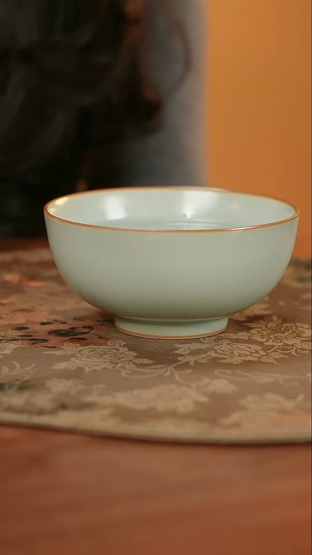 善窑厂汝窑天青餐碗十只礼盒装