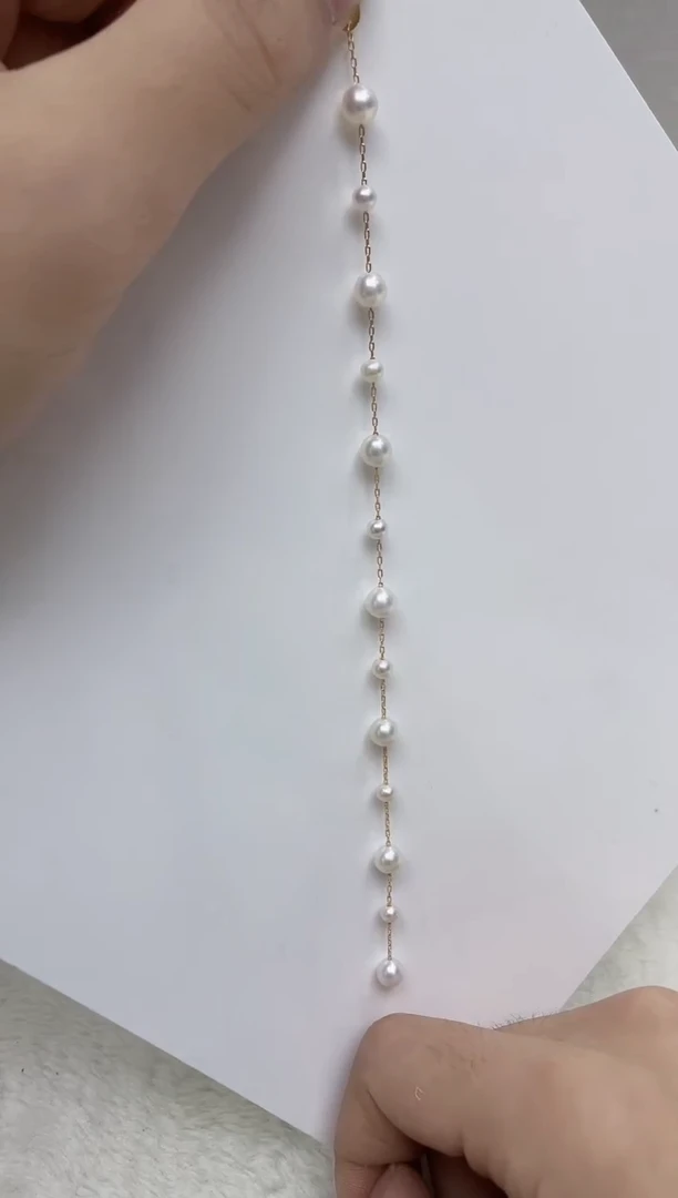 银S925镶嵌手链淡水珍珠
